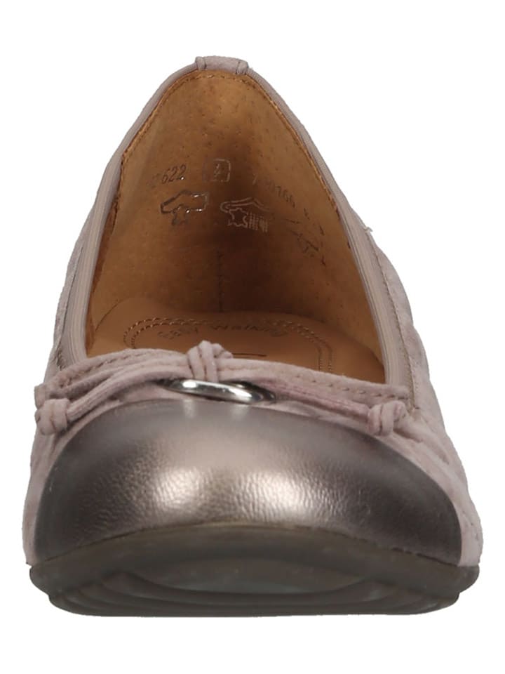 Gabor Leder-Ballerinas  in Rosa günstig kaufen