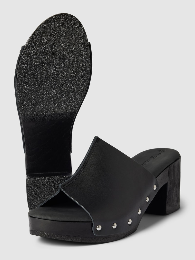 Sandaletten mit hohem Absatz Modell 'Clog' in schwarz