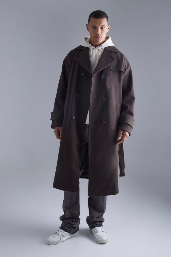 Tall zweireihiger Trenchcoat