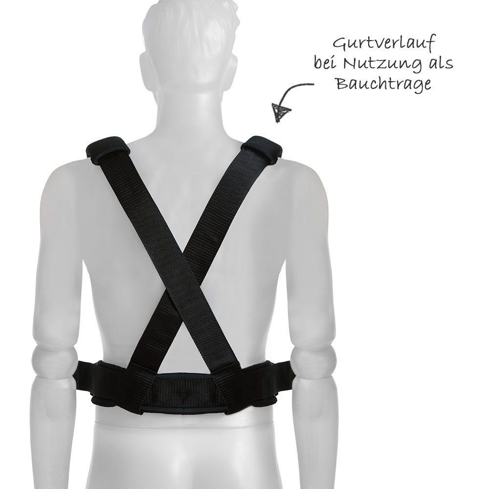 Hauck Babytrage 4-Way Carrier - Black, Ergonomische Bauchtrage für Babys & Kleinkinder ab Geburt bis zu 12 kg