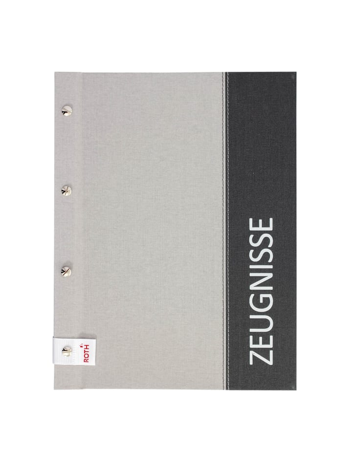 ROTH Zeugnismappe Spectrum mit Buchschrauben grey in Grau günstig kaufen onesize