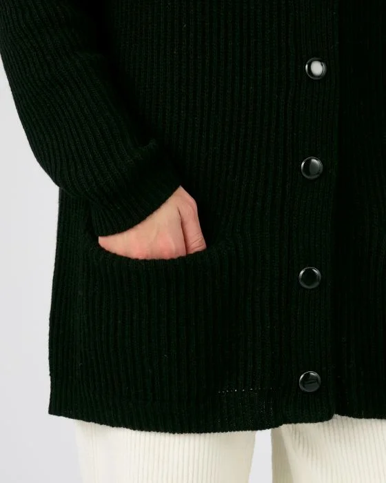 Gilet long mélange laine