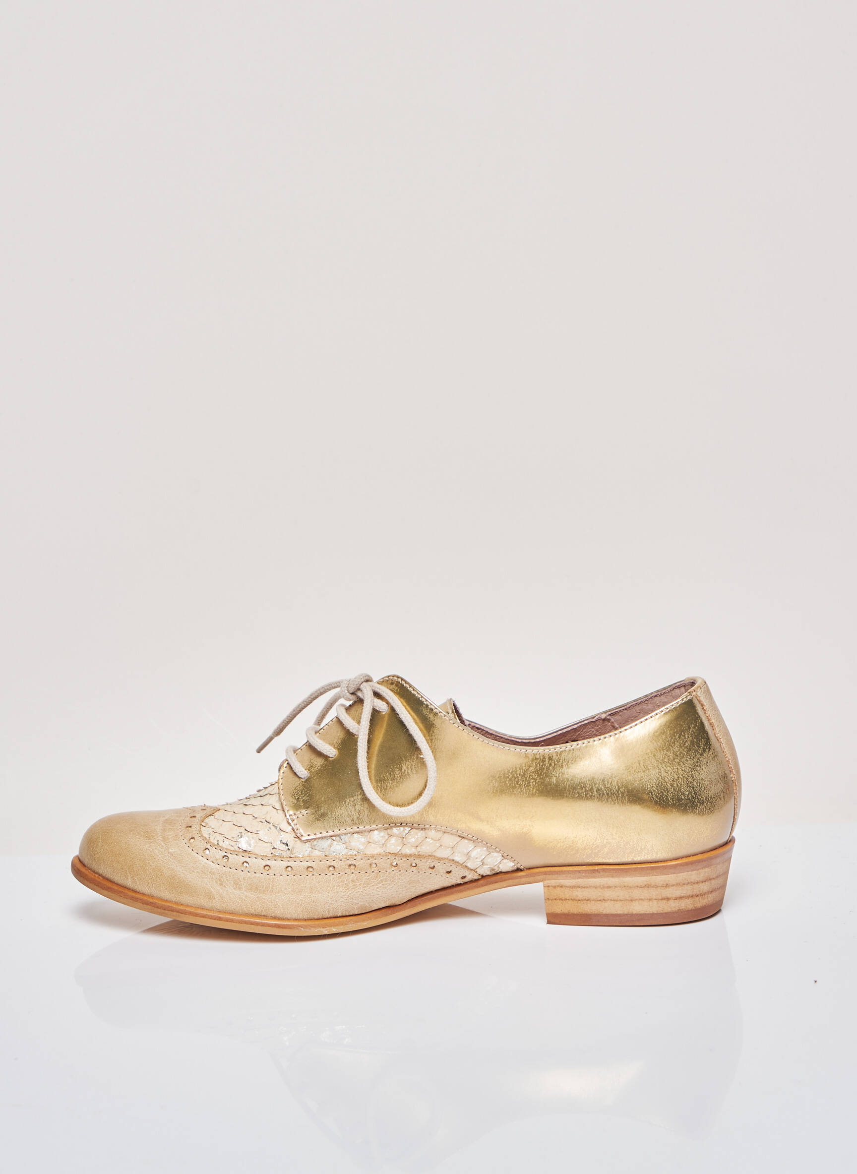 Wonders Derby Femme couleur beige