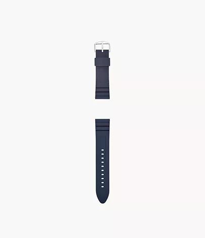 Fossil 22 mm dunkelblaues Silikonarmband