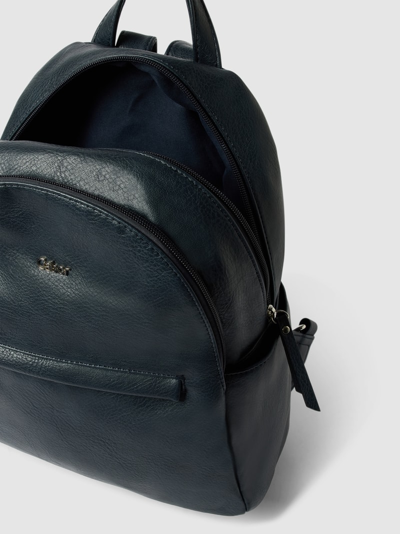 Rucksack mit Label-Detail Modell 'MINA' in dunkelblau