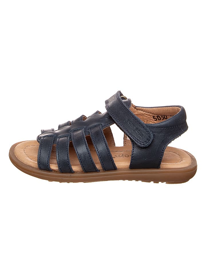 POM POM Leder-Sandalen in Dunkelblau günstig kaufen 27