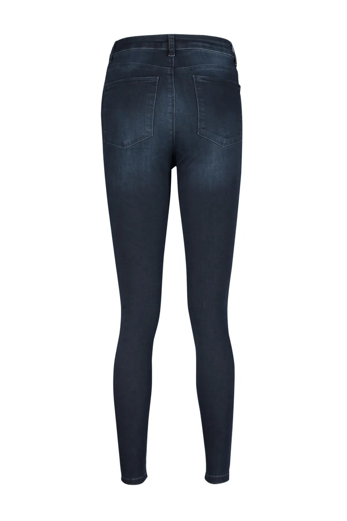 Trendyol Collection  Marineblaue Skinny Jeans mit hoher Taille TWOAW24JE00066