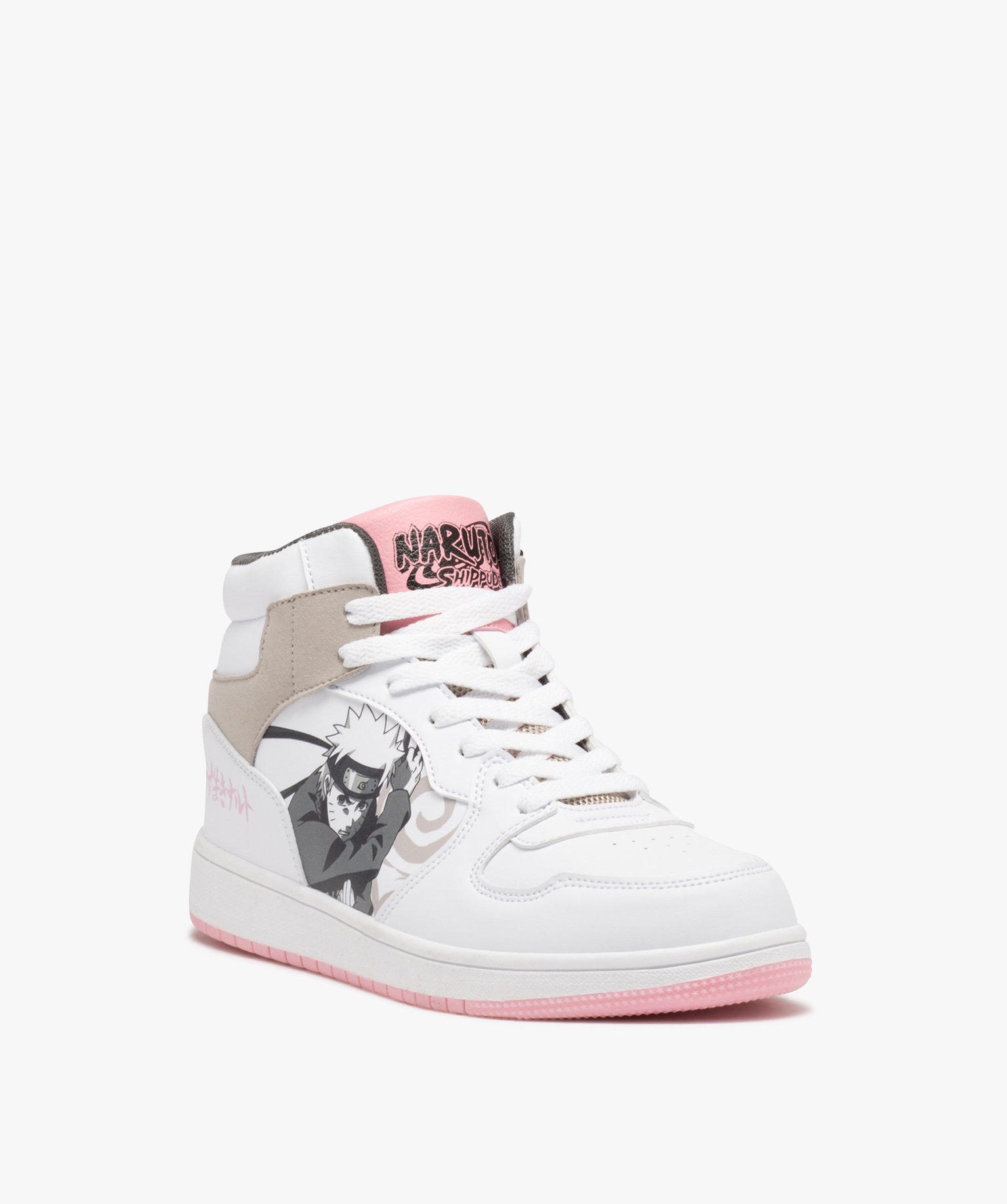 Baskets mid-cut imprimé Naruto fille - Naruto Shippuden blanc | GEMO