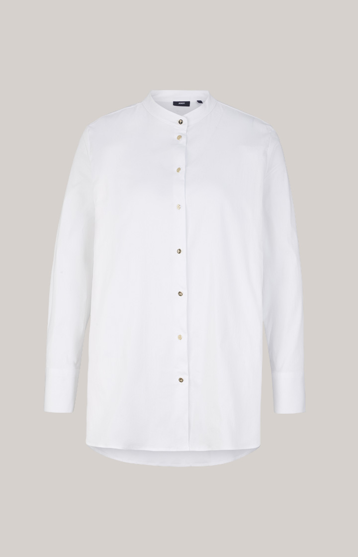 Long-Bluse in Weiß