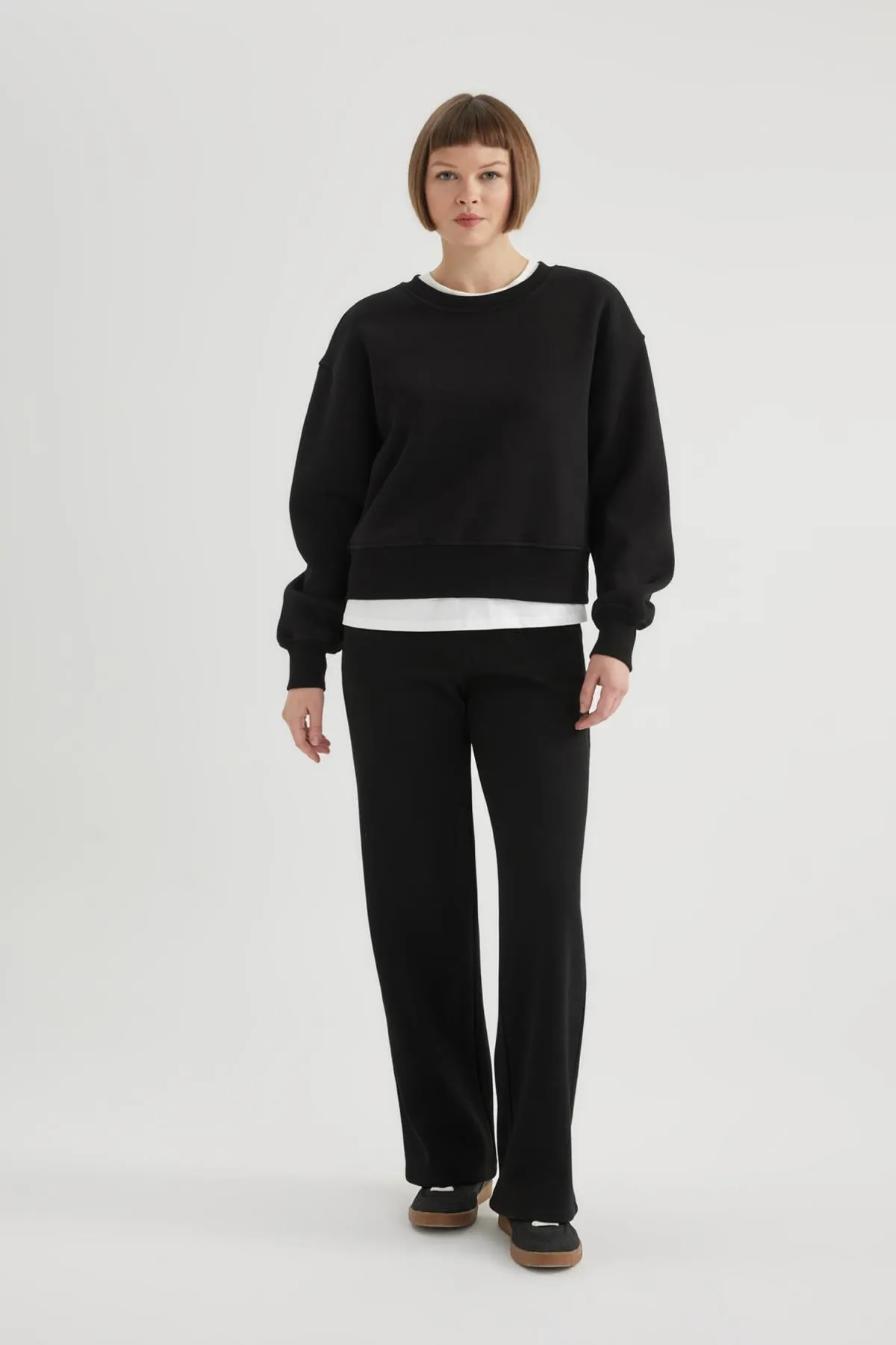 DeFacto  Gerade geschnittene, dicke Jogginghose mit hoher Taille und Taschen