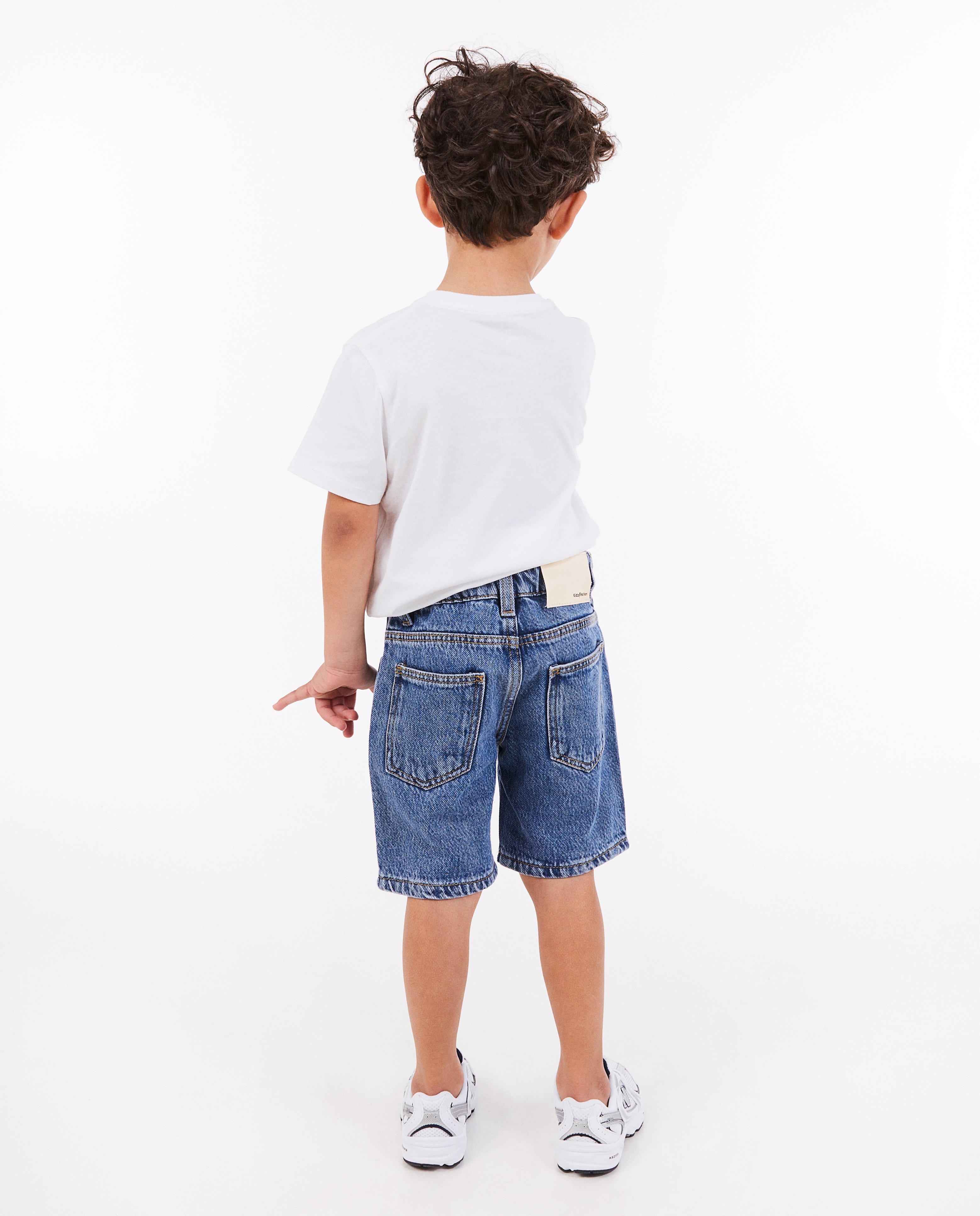Kidz Nation Kék farmer rövidnadrág, egyenes szabású, világoskék