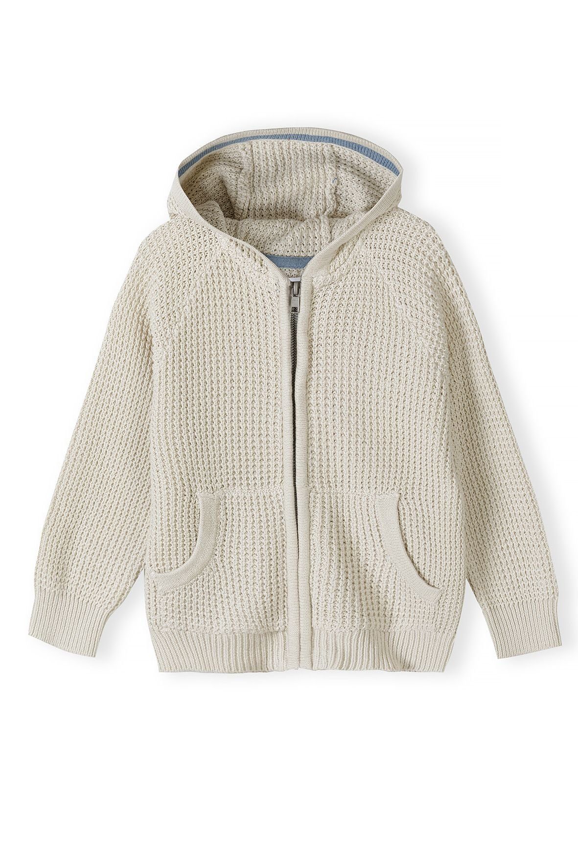 MINOTI Kapuzenstrickjacke in Waffeloptik (12m-8y)