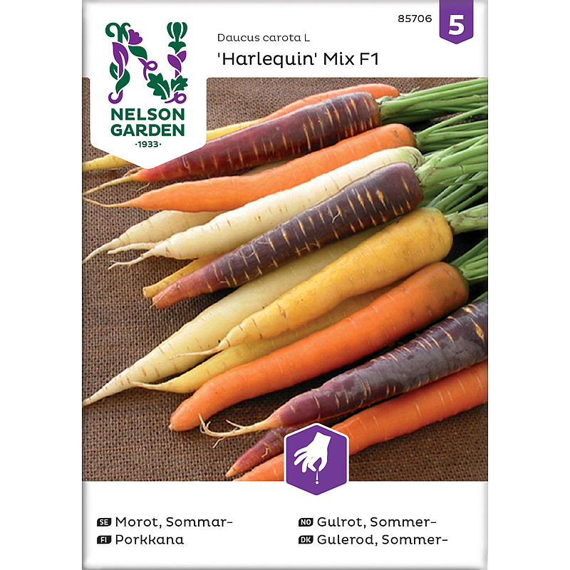 Nelson garden Frø Gulrot Sommer-, Harlequin mix F1