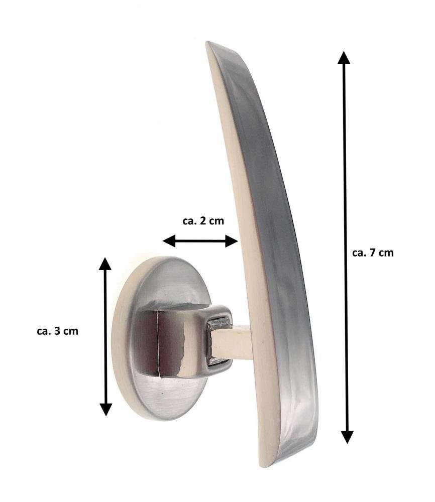 Raffhalter Raffhaken für Gardinen, Edelstahloptik (nickel gebürstet), DécoProfi, Zum Raffen von Gardinen und Vorhängen mit einer Kordel