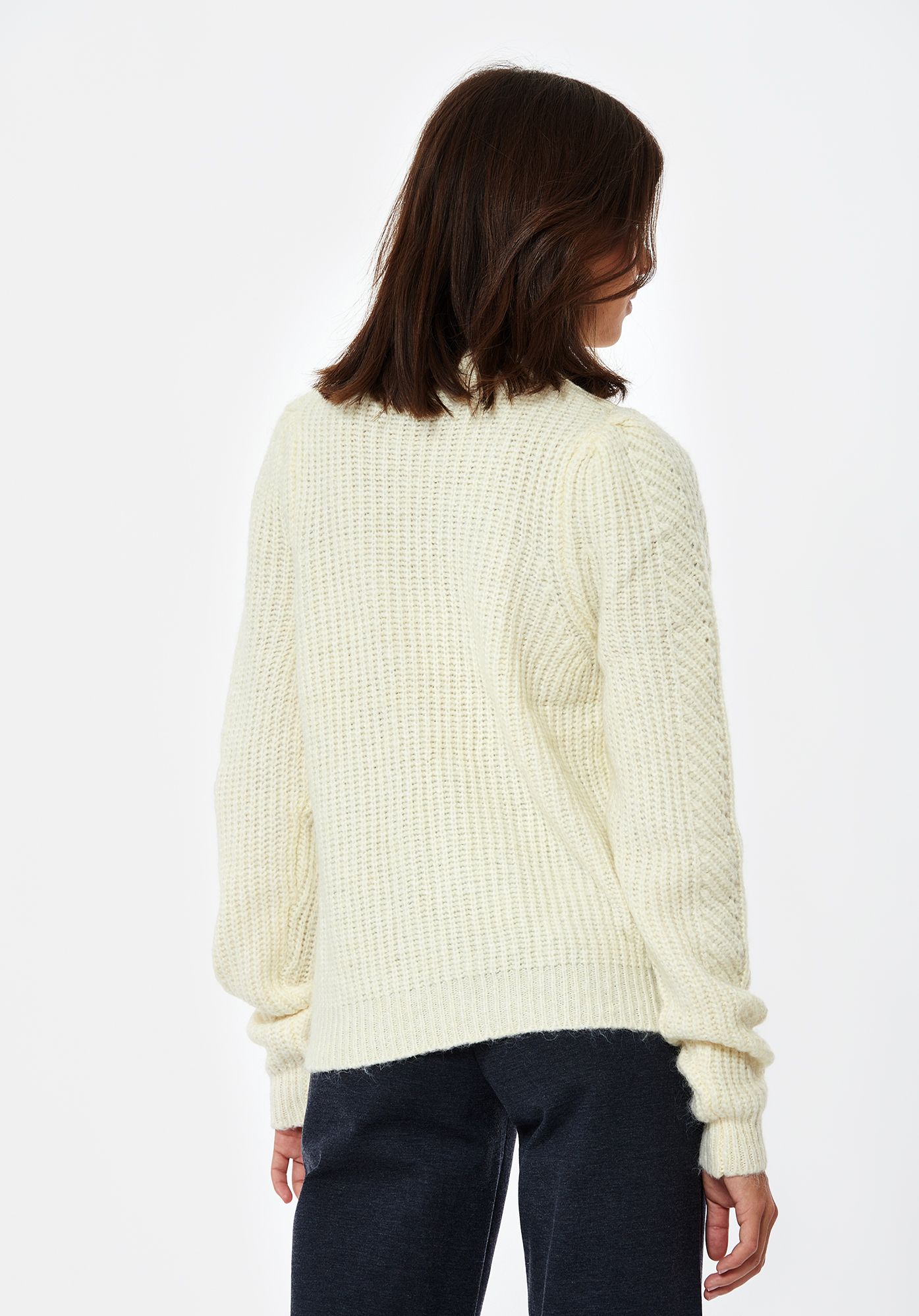 FOUJE  Pull en maille blanc Femme