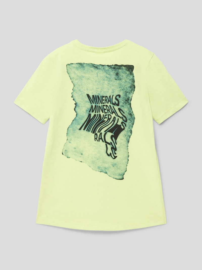 T-Shirt mit Statement-Print in apfelgrün