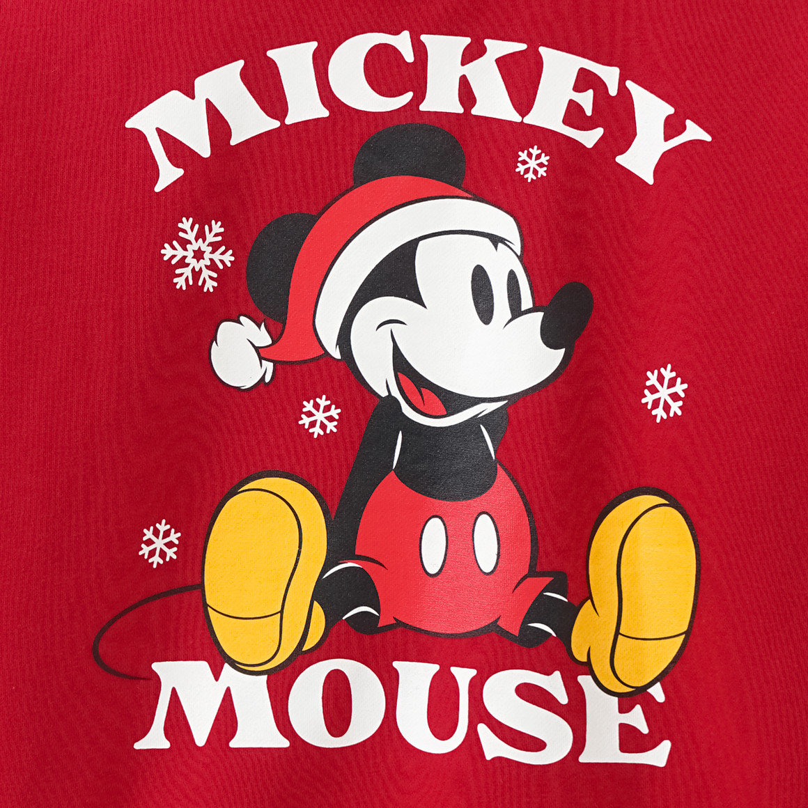 Micky Maus Weihnachtssweatshirt mit Print dunkelrot