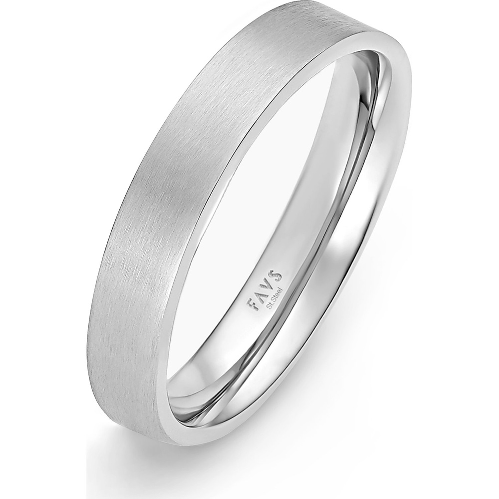 FAVS Bague d'amitié Acier inoxydable argent Bague