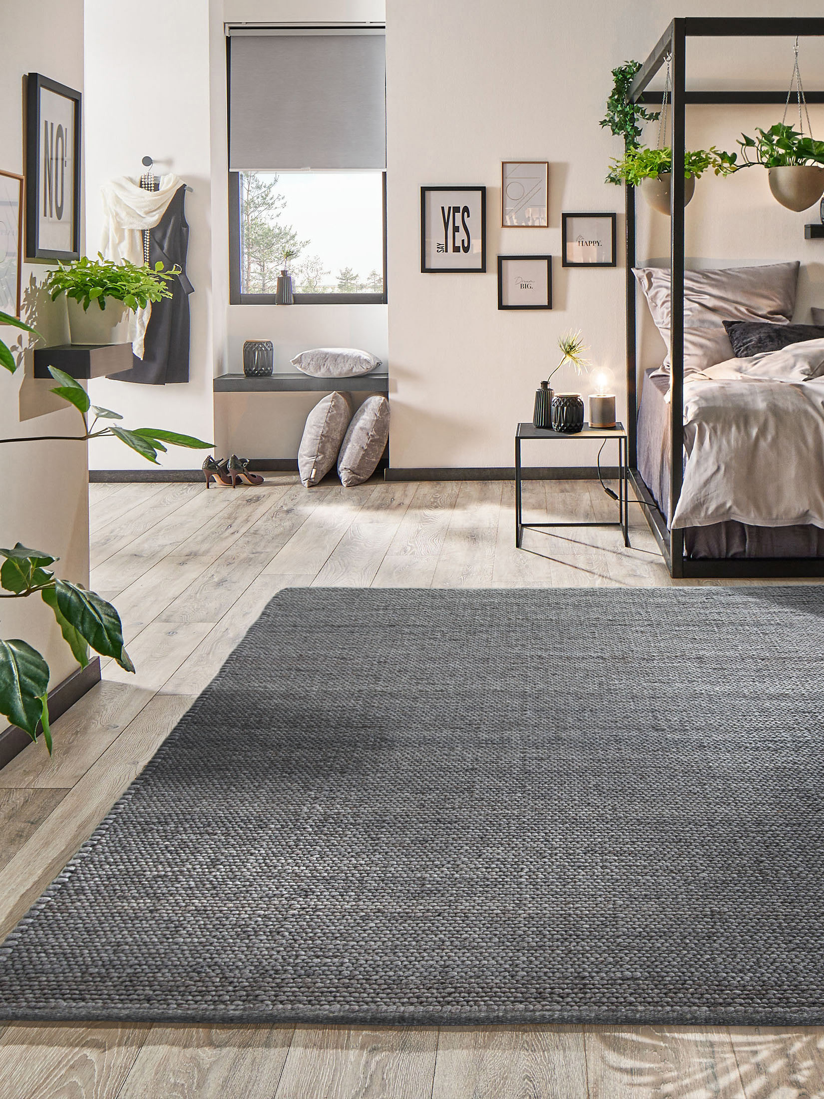 Hedesunda Woll-Teppich, Dark Grey
