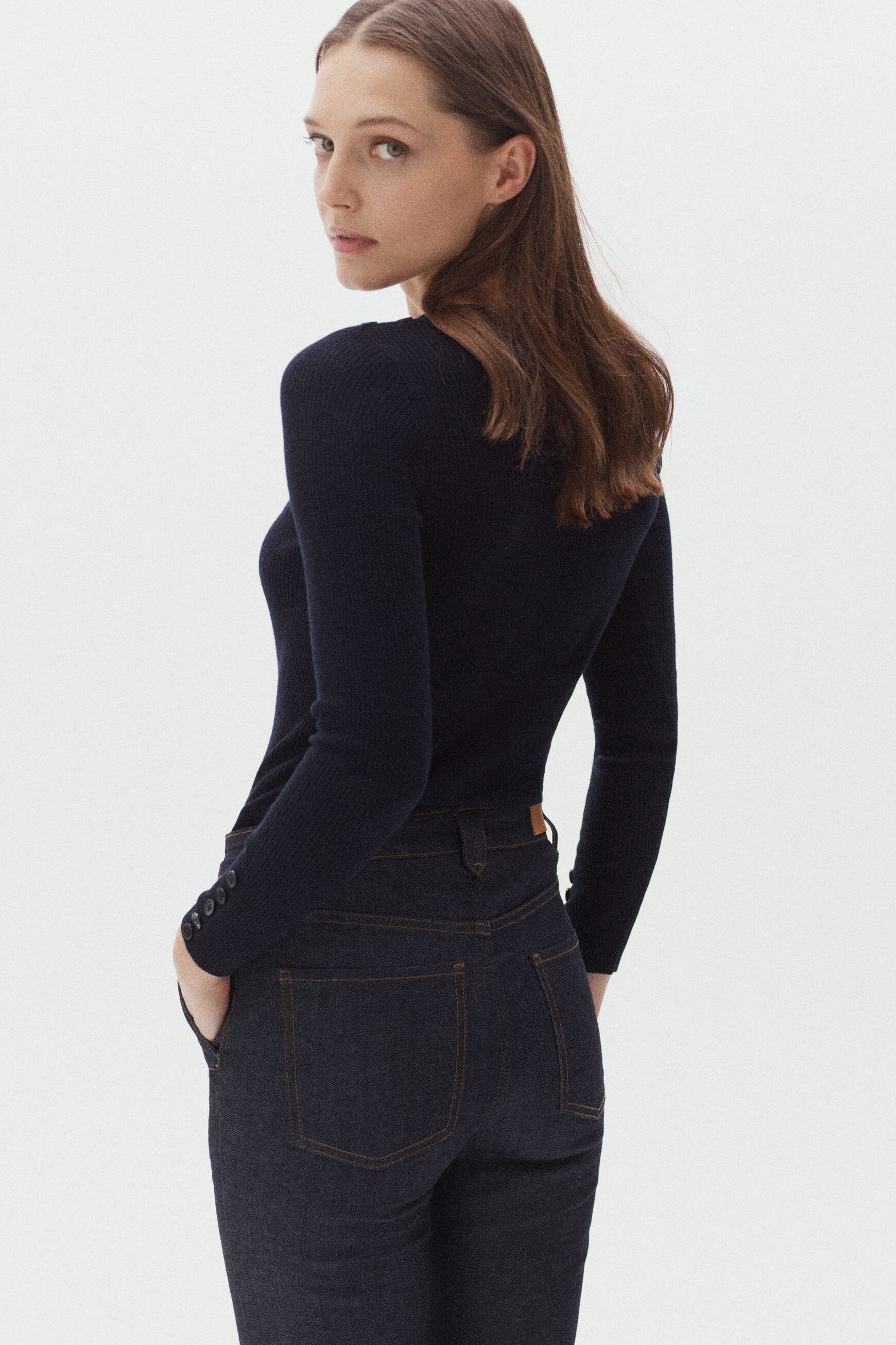 pull elie bleu marine femme
