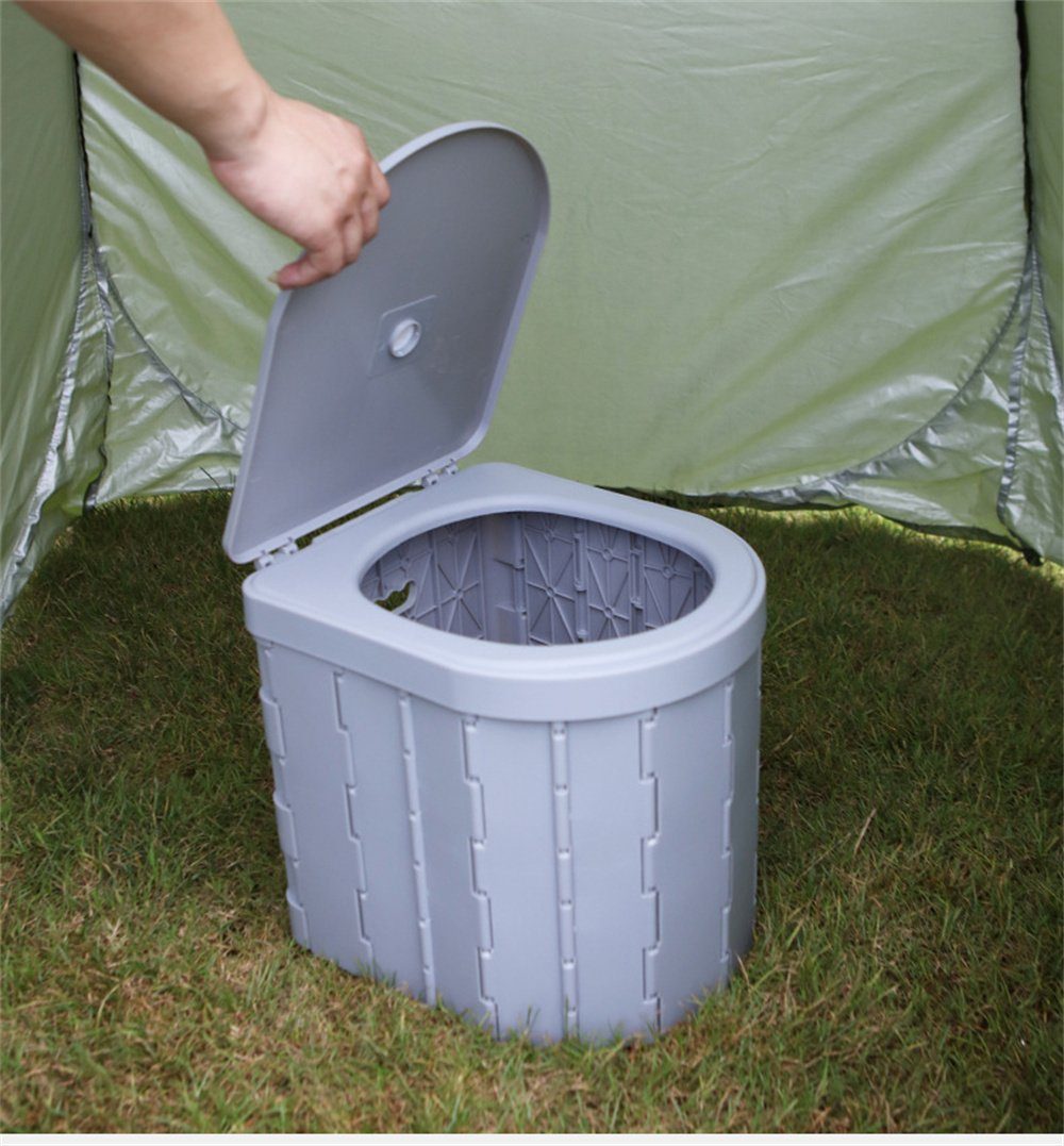 AROMUJOY Campingtoilette Tragbare Toilette für Camping, tragbar, zusammenklappbar, (1-St., faltbares Töpfchen für Autocamping), 30*33CM