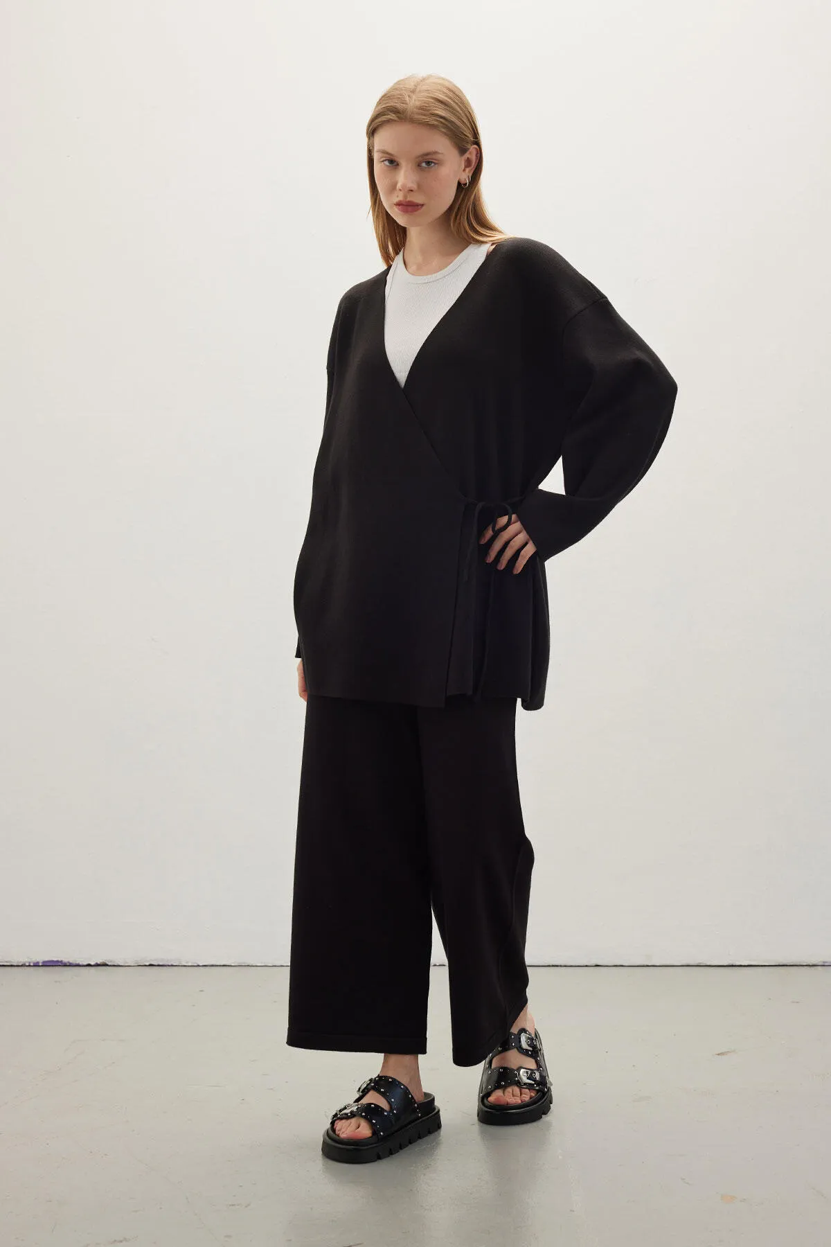 Manuka  Feinstrickhose Schwarz