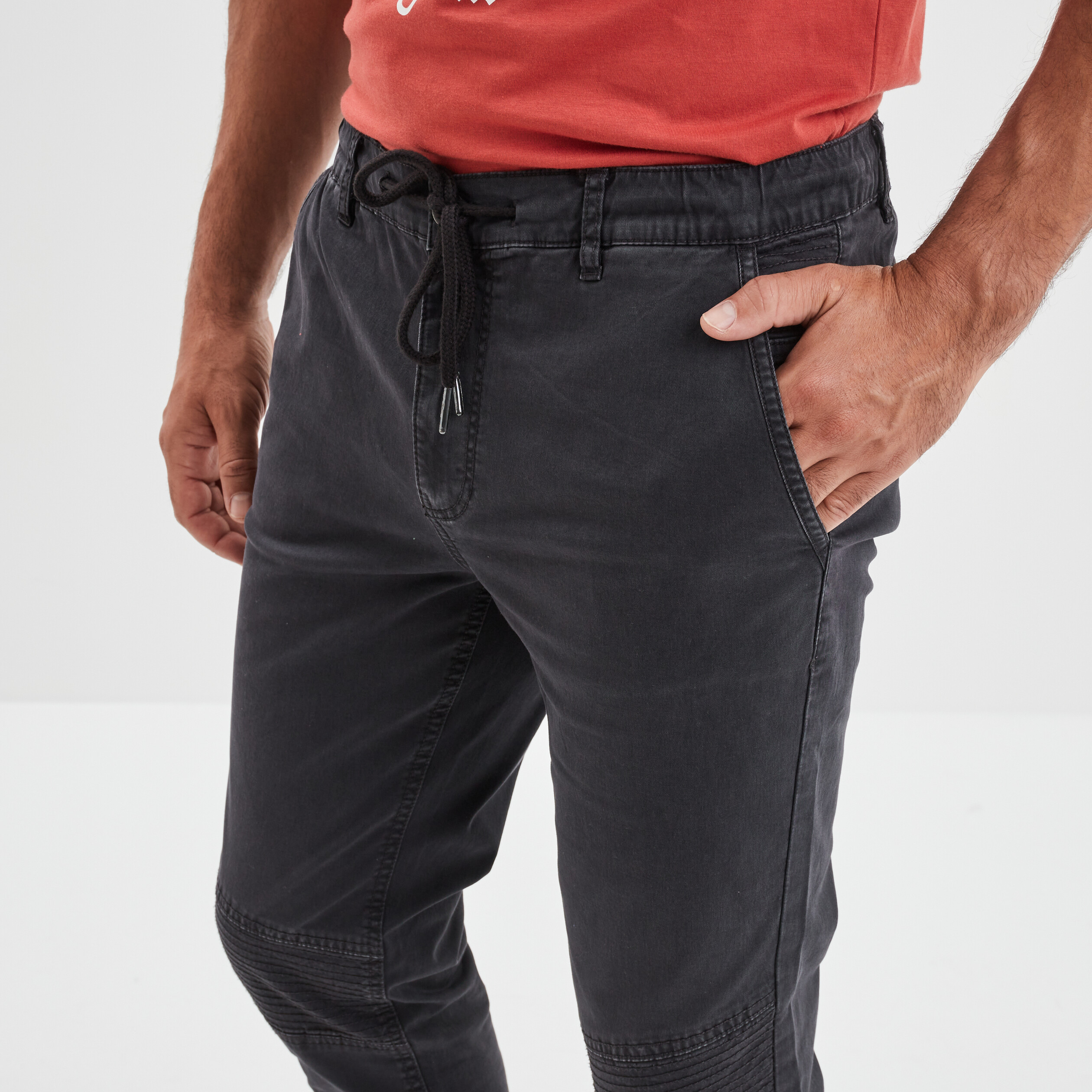 Pantalon slim avec cordon Liberto gris foncé homme | La Halle