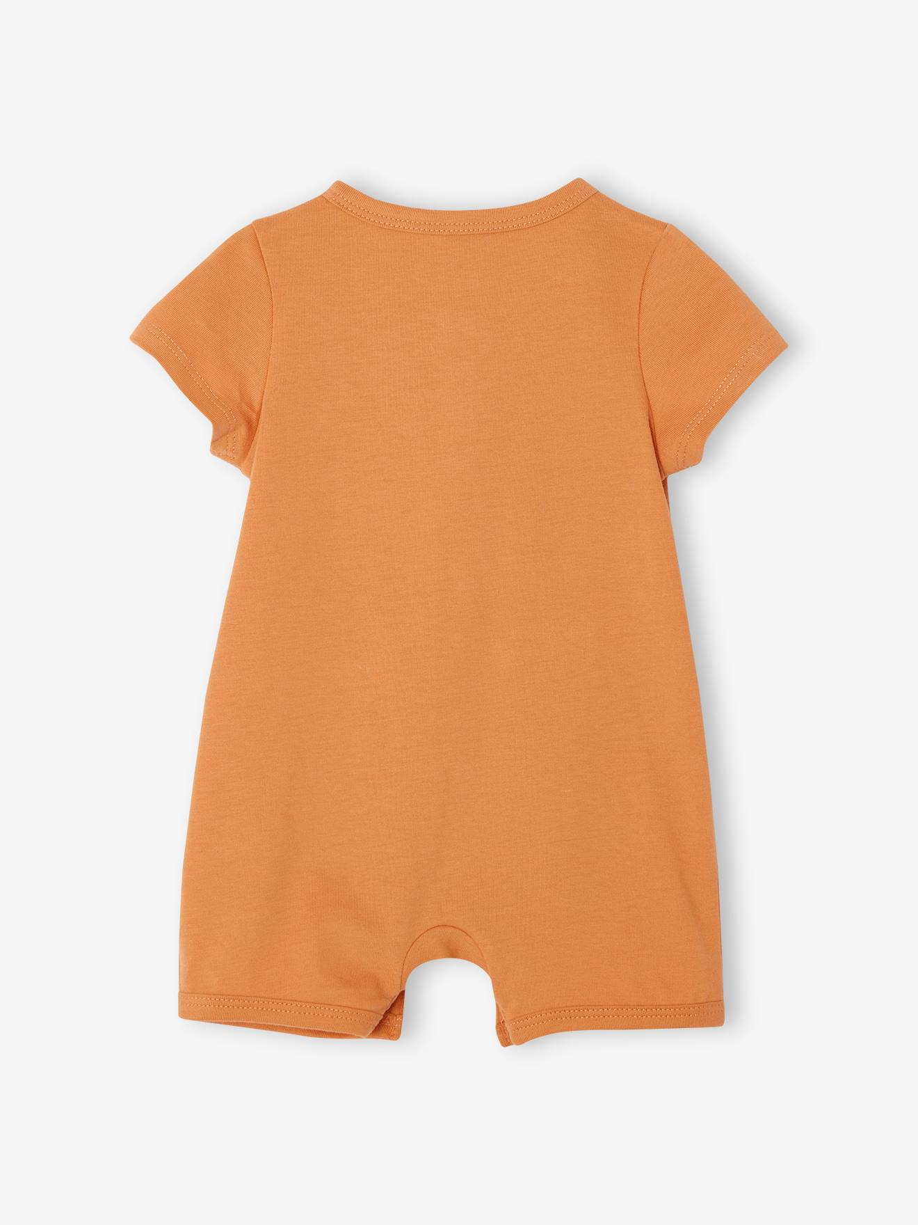 Vertbaudet 2er-Pack Baby Sommer-Overalls Oeko-Tex - orange