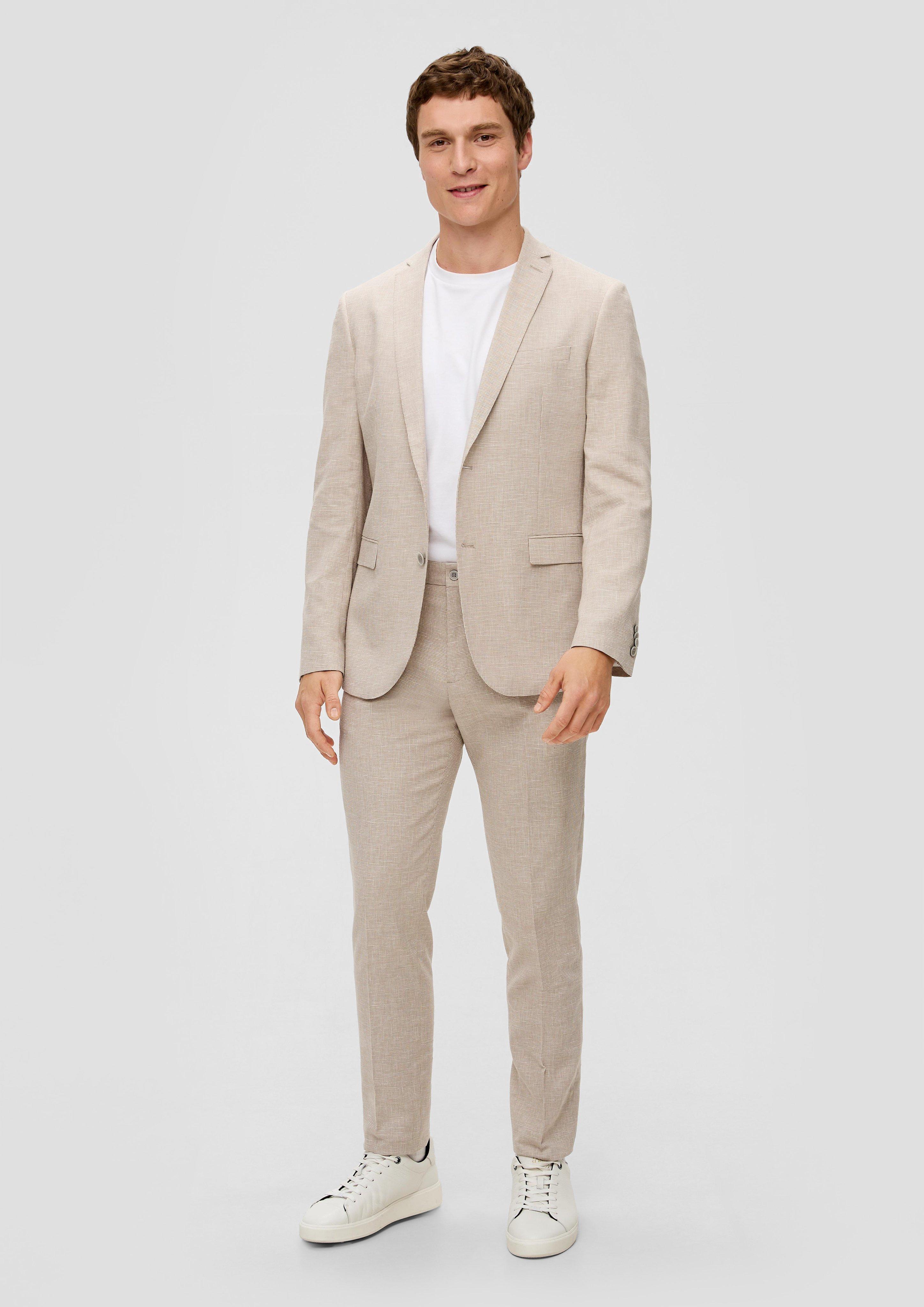 Slim: Sakko im Hahnentrittmuster  2142800-81N8
