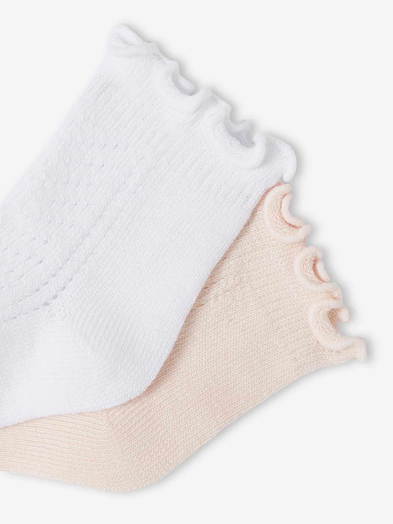 Vertbaudet 2er-Pack festliche Mädchen Baby Socken Oeko-Tex - himbeer