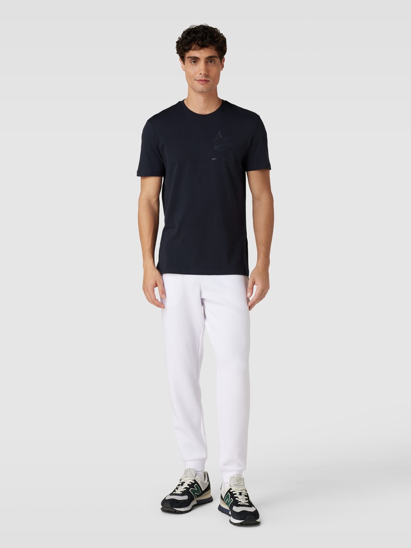 T-Shirt mit Label-Motiv-Print Modell 'AX Eage' in dunkelblau