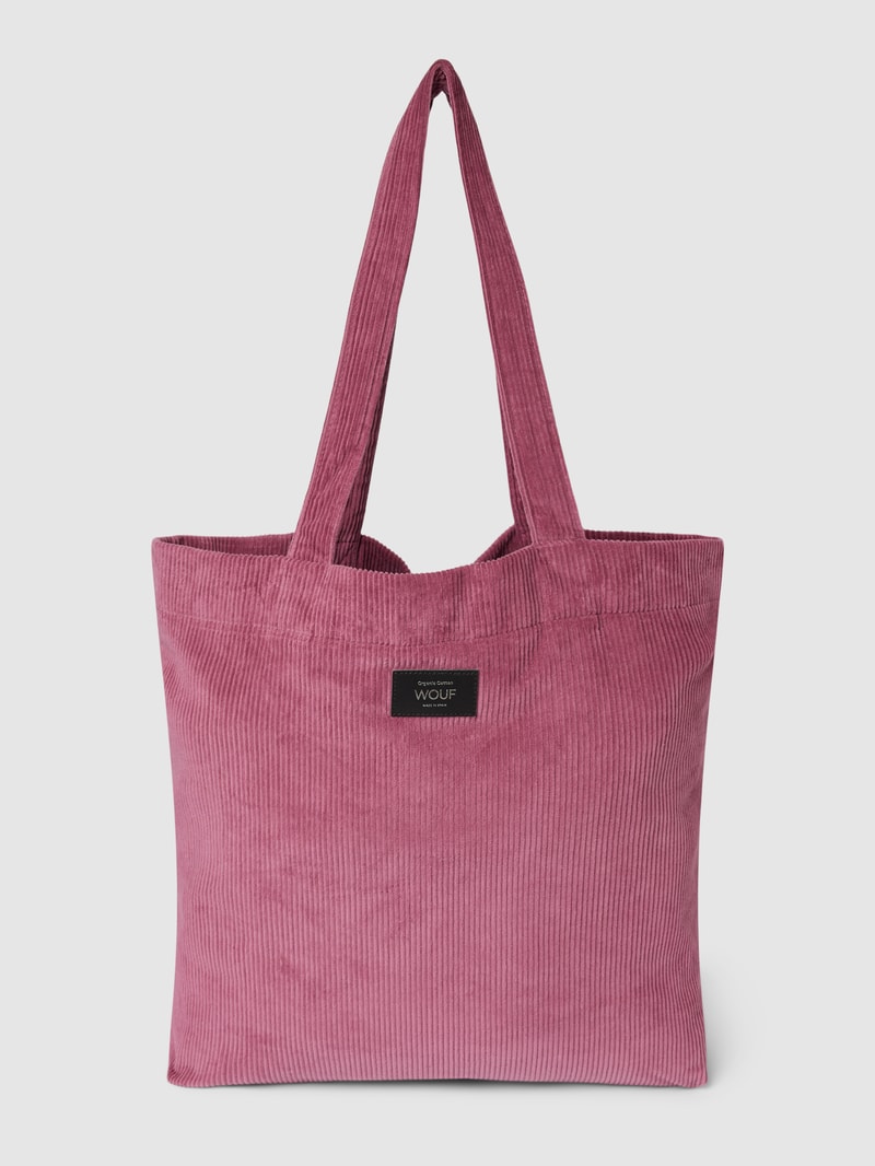 Shopper mit Label-Patch Modell 'Mauve' in mauve