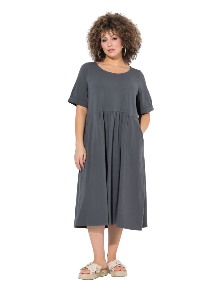 Ulla Popken Midikleid in graphitgrau günstig kaufen 50-52