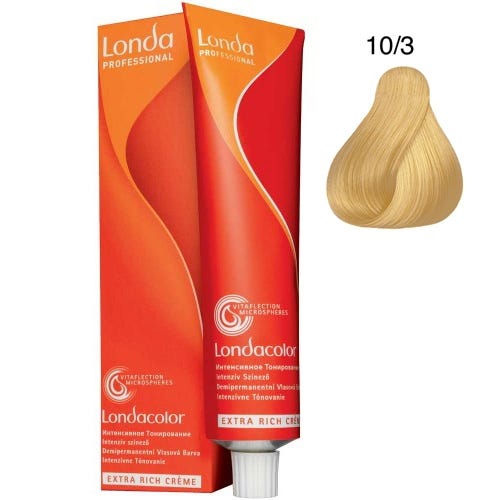 Londa DDemi-Permananet Color Creme 10/3 Hell-Lichtblond Gold 60 ml