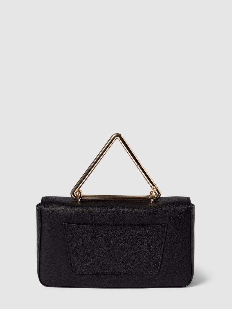 Umhängetasche mit Label-Detail Modell 'Toast Black Suede Gold' in schwarz