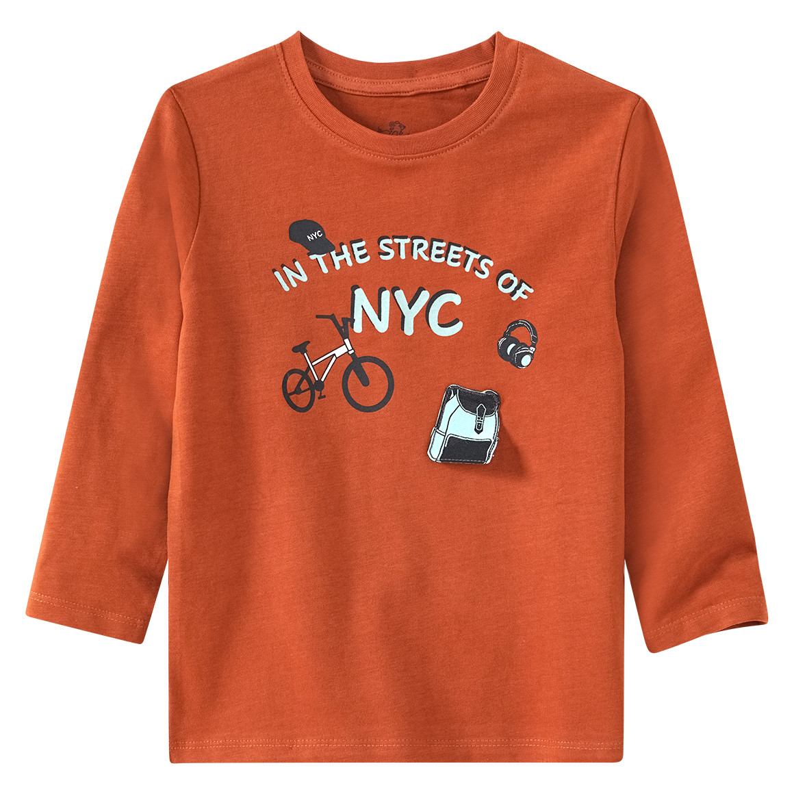 Jungen Langarmshirt mit Klapp-Applikation