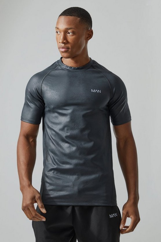 Man Active Muscle-Fit T-Shirt mit Print