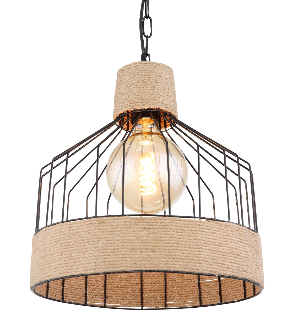 Globo Lighting - HALIA - Hängeleuchte Metall schwarz matt, 1x E27