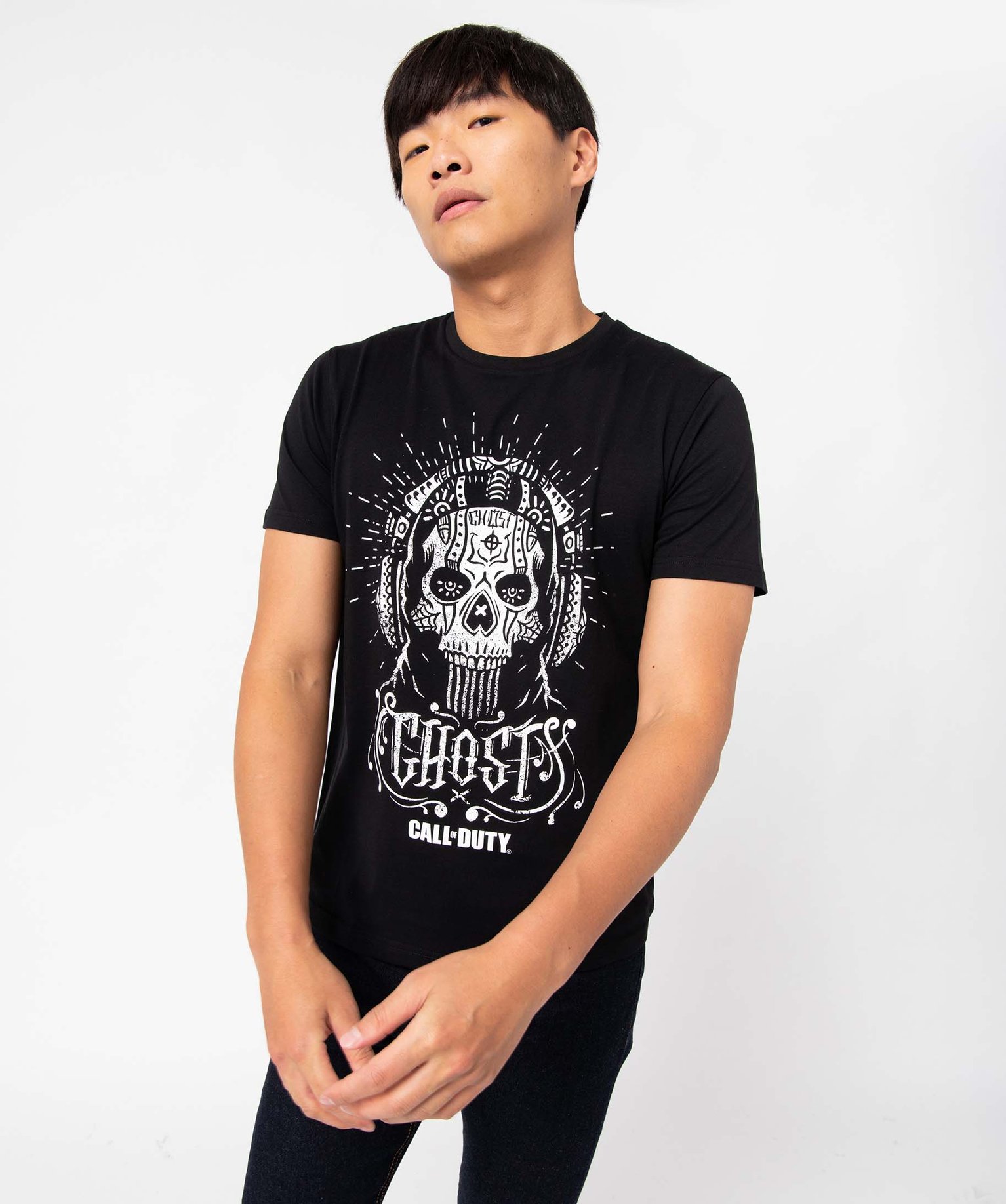 Tee-shirt homme avec motif tête de mort - Call of Duty noir | GEMO