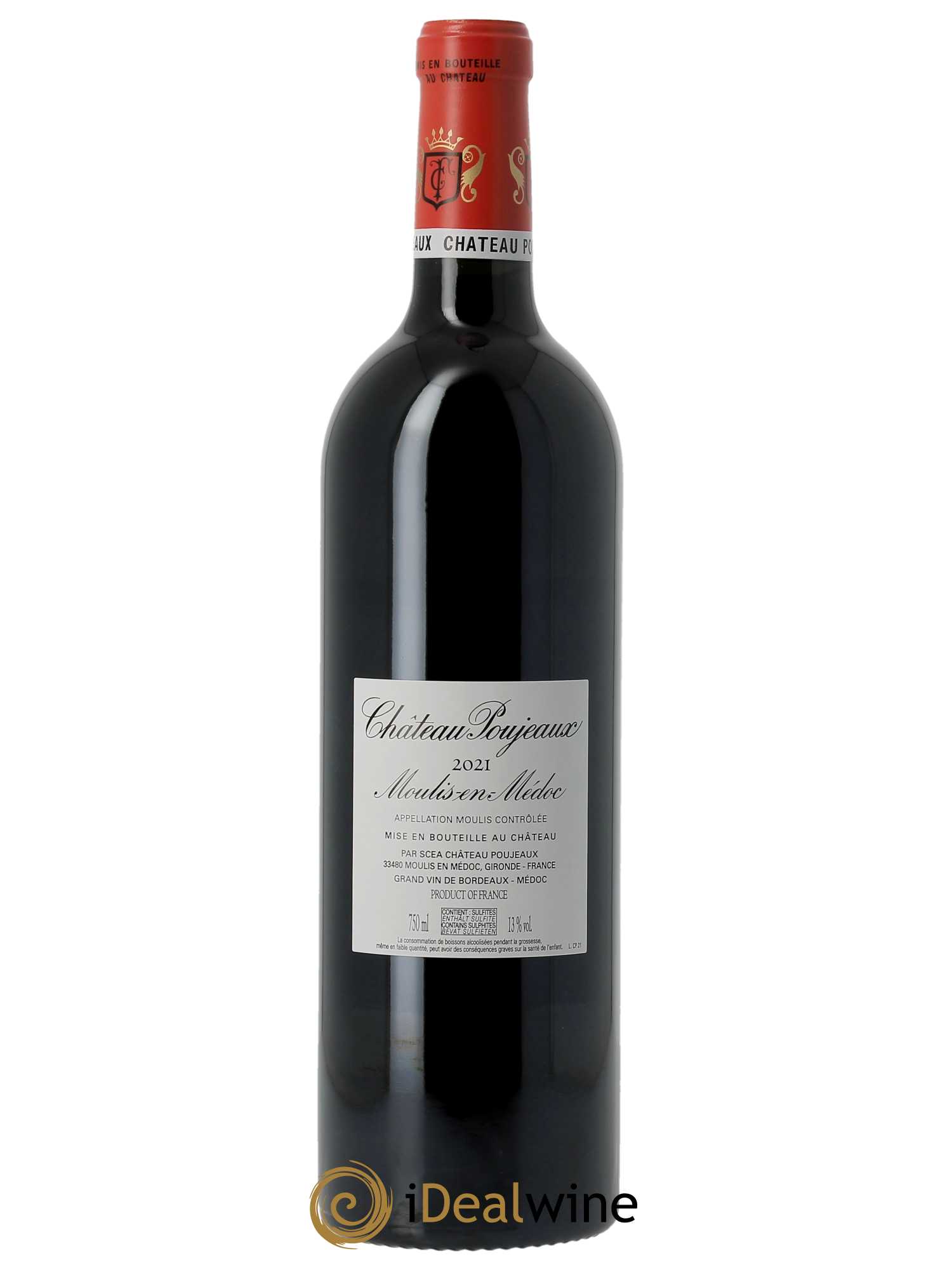Château Poujeaux (CBO à partir de 6 BTS) 2021 - Lot de 1 Bouteille