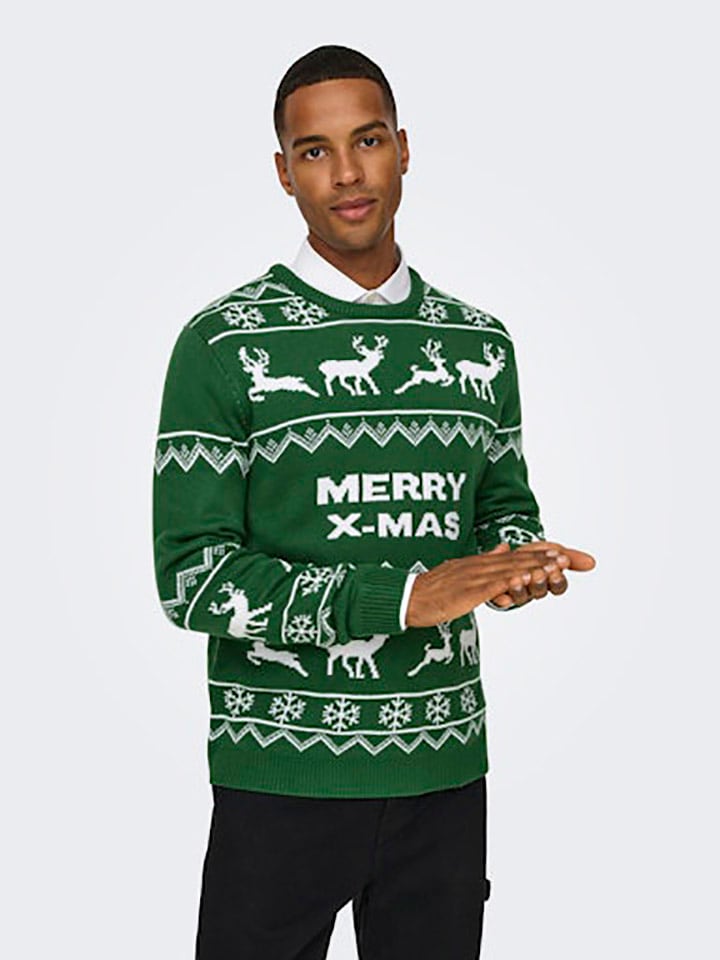 ONLY & SONS Pullover in Grün günstig kaufen