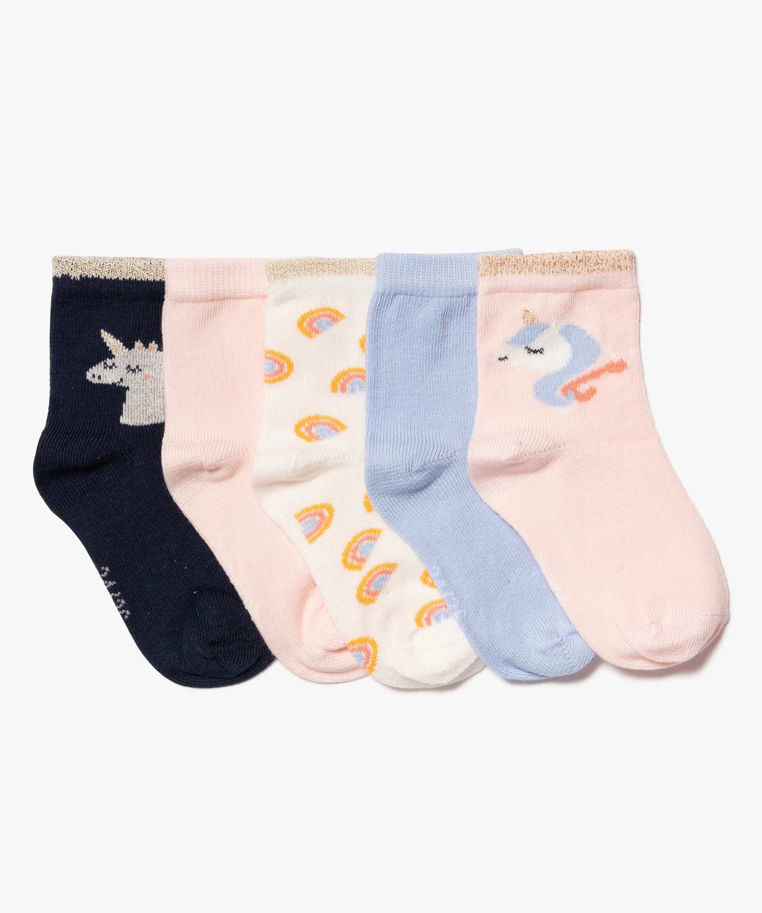 Chaussettes bébé fille à motifs et paillettes sur la tige... rose | GEMO