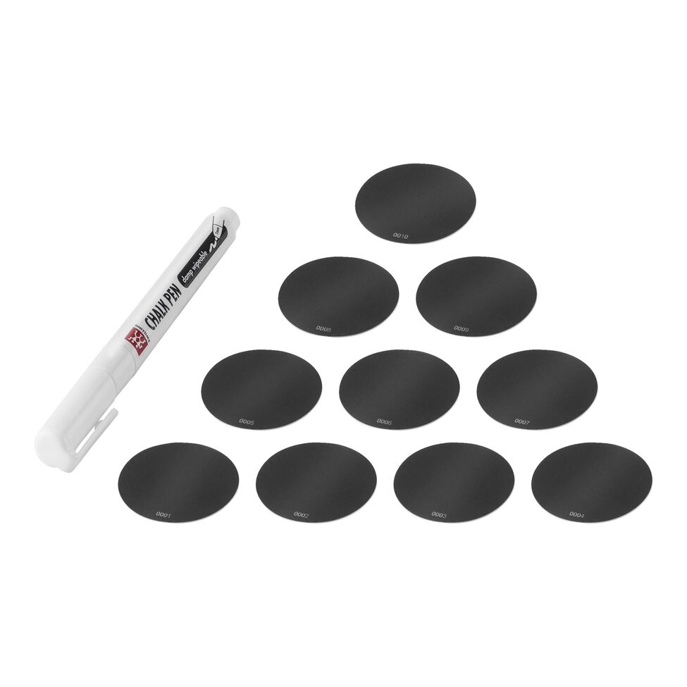 CUBE Set Etiketten und Kreidestift, 11-tlg