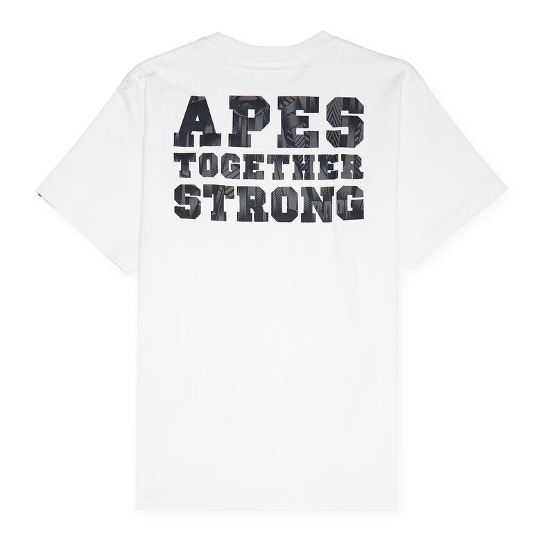 A Bathing Ape Speed Racer College ATS Tee M white x black