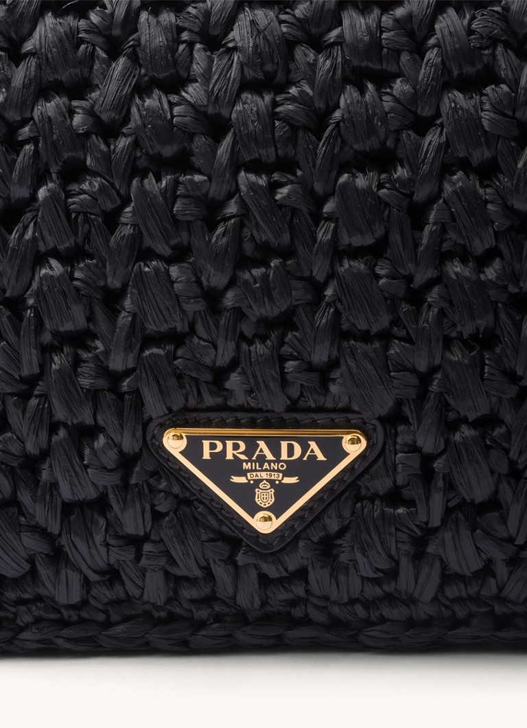 Sac bandoulière Prada en raphia avec logo