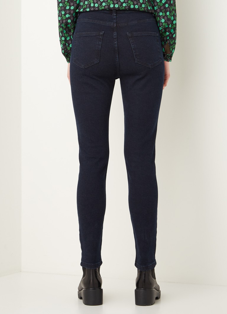 Blugi Whistles cu talie înaltă, skinny fit, de culoare închisă.