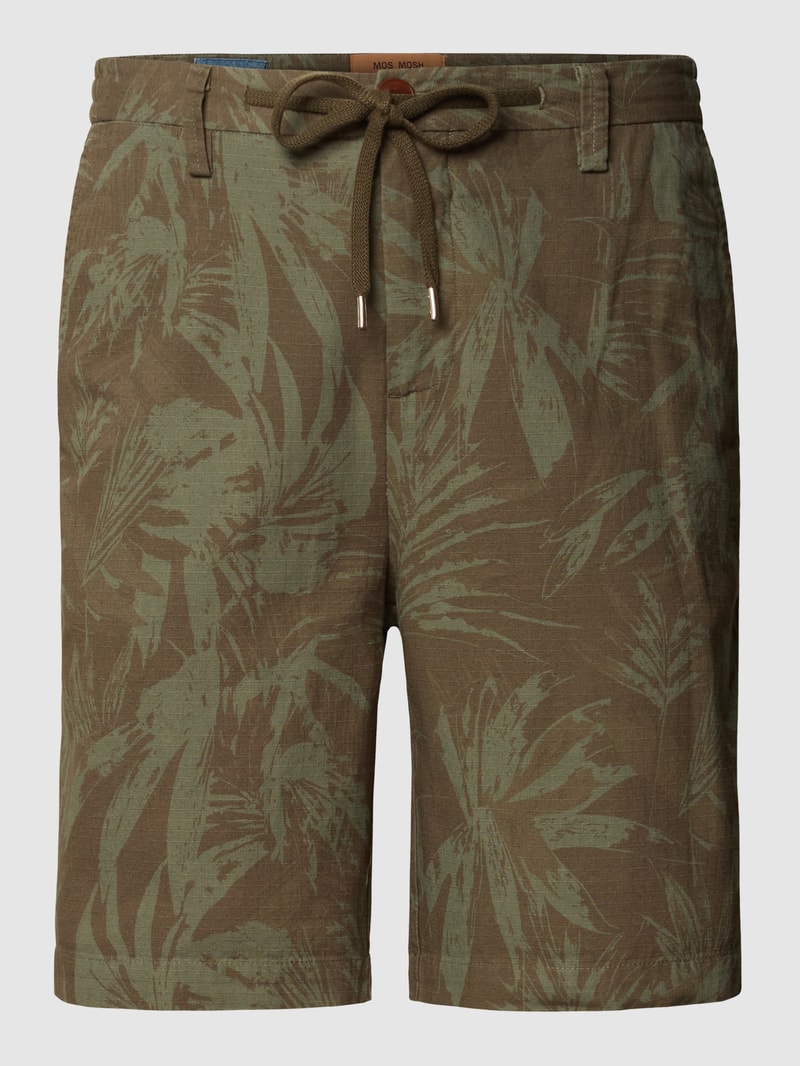 Shorts mit Allover-Muster in khaki