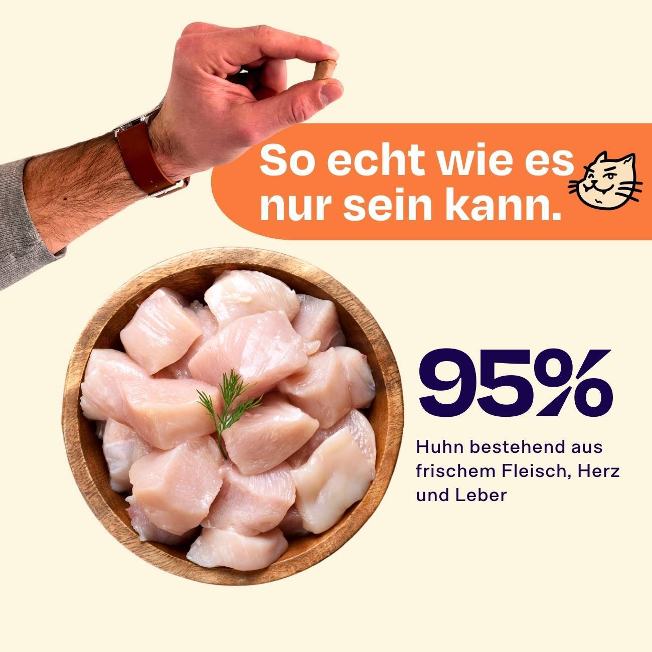 The Better Cat Trockenfutter The Better Cat Gefriergetrockneter Snack - Huhn 50g
