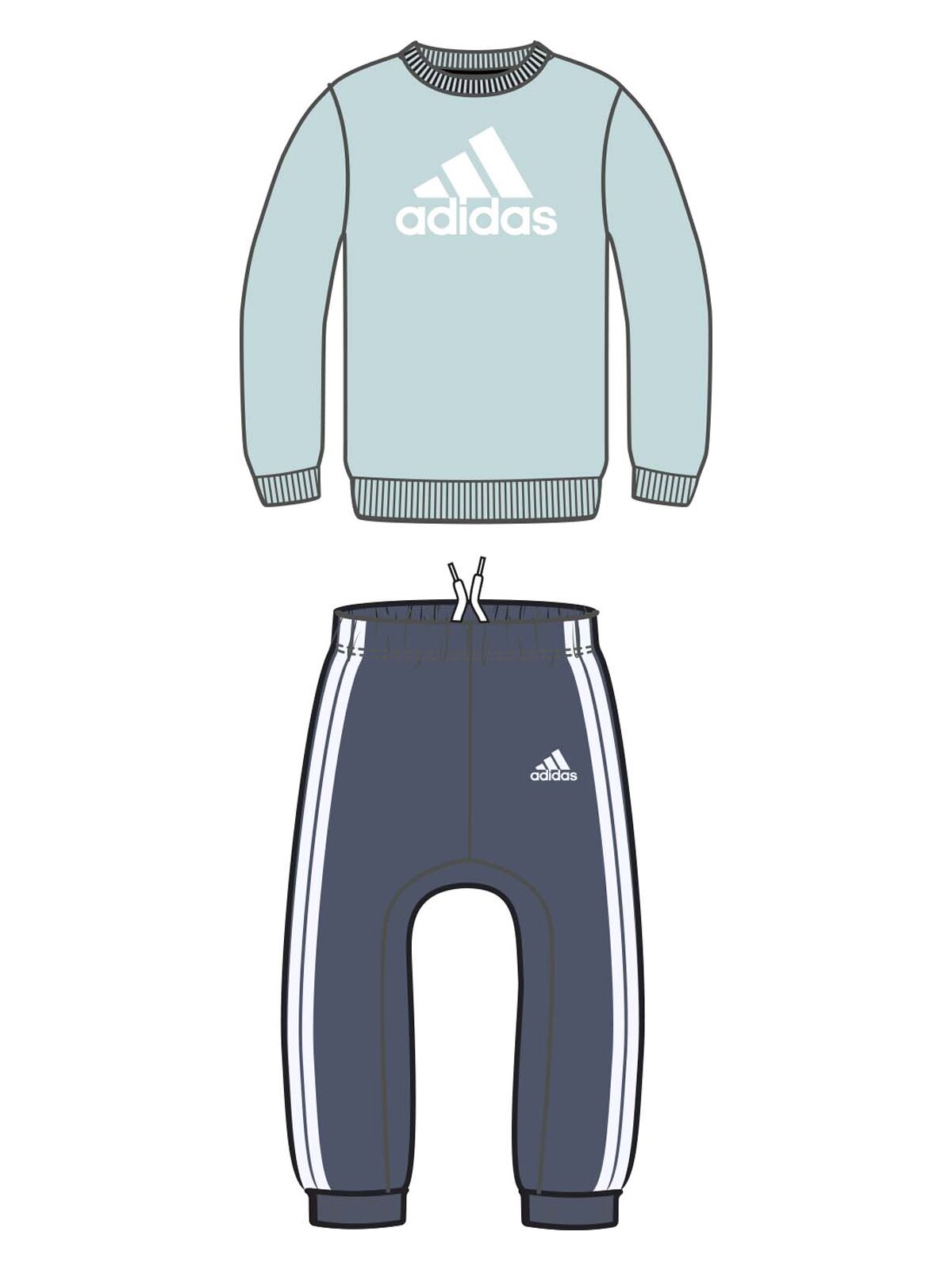 Adidas Badge of Sports Jogginganzug Kinder beige