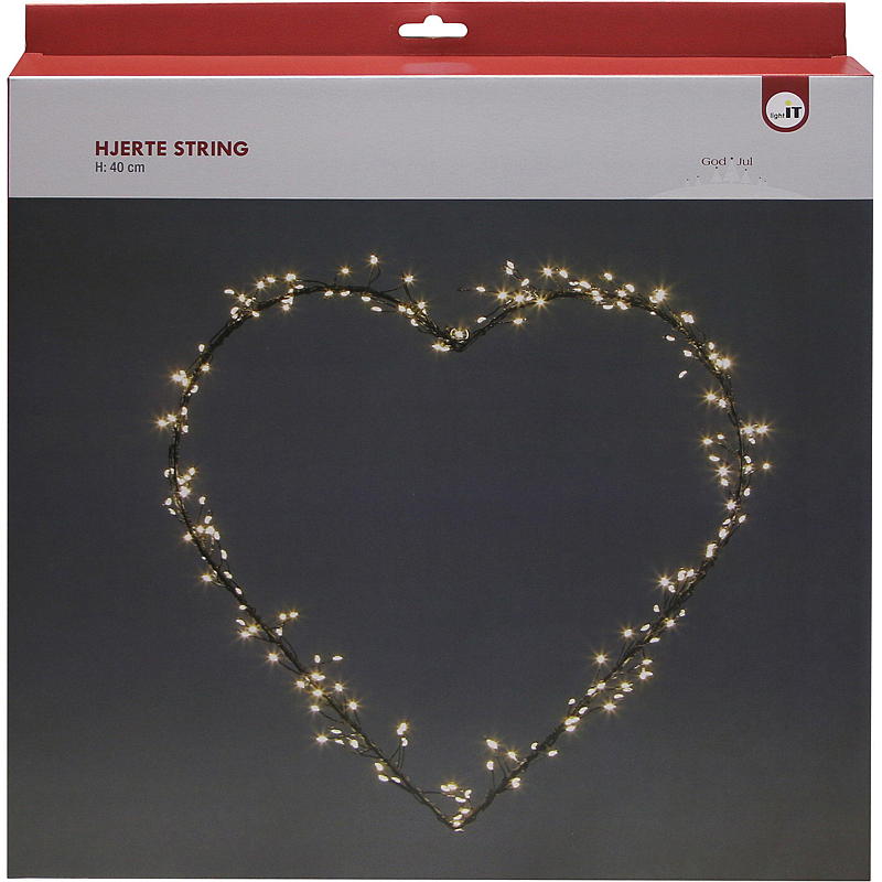 Home String hjerte 40 cm 200 LED
